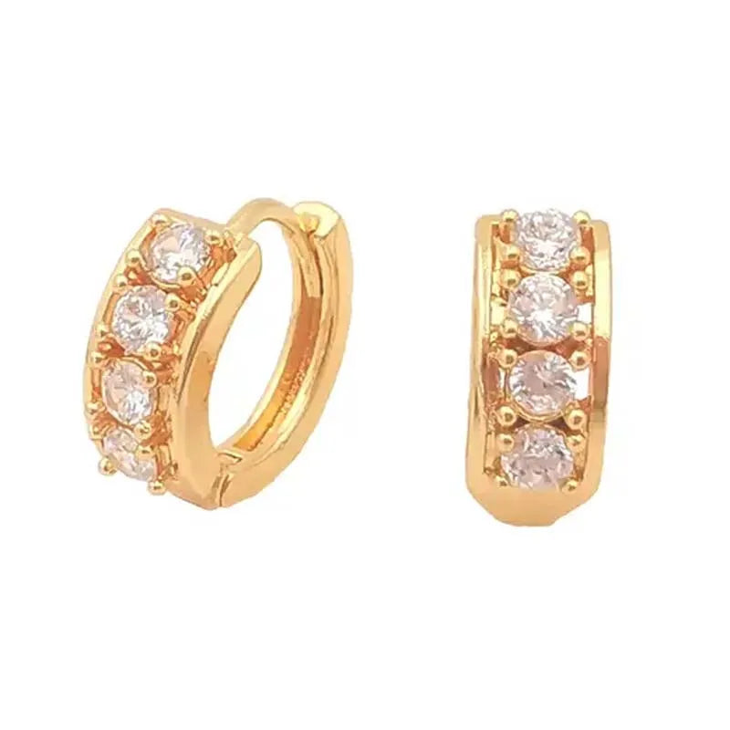 Fashionable Design Crystal Full CZ Dainty 18K Gold Plated Jewelry Earring Macrame Earring for Woman Aretas Para Todo El Oido