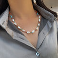 Tongxin Summer Bohemia Beach Jewelry Seashell Colorful Rice Beads Necklace Bracelet Set Natural Conch Shell Necklace for Women