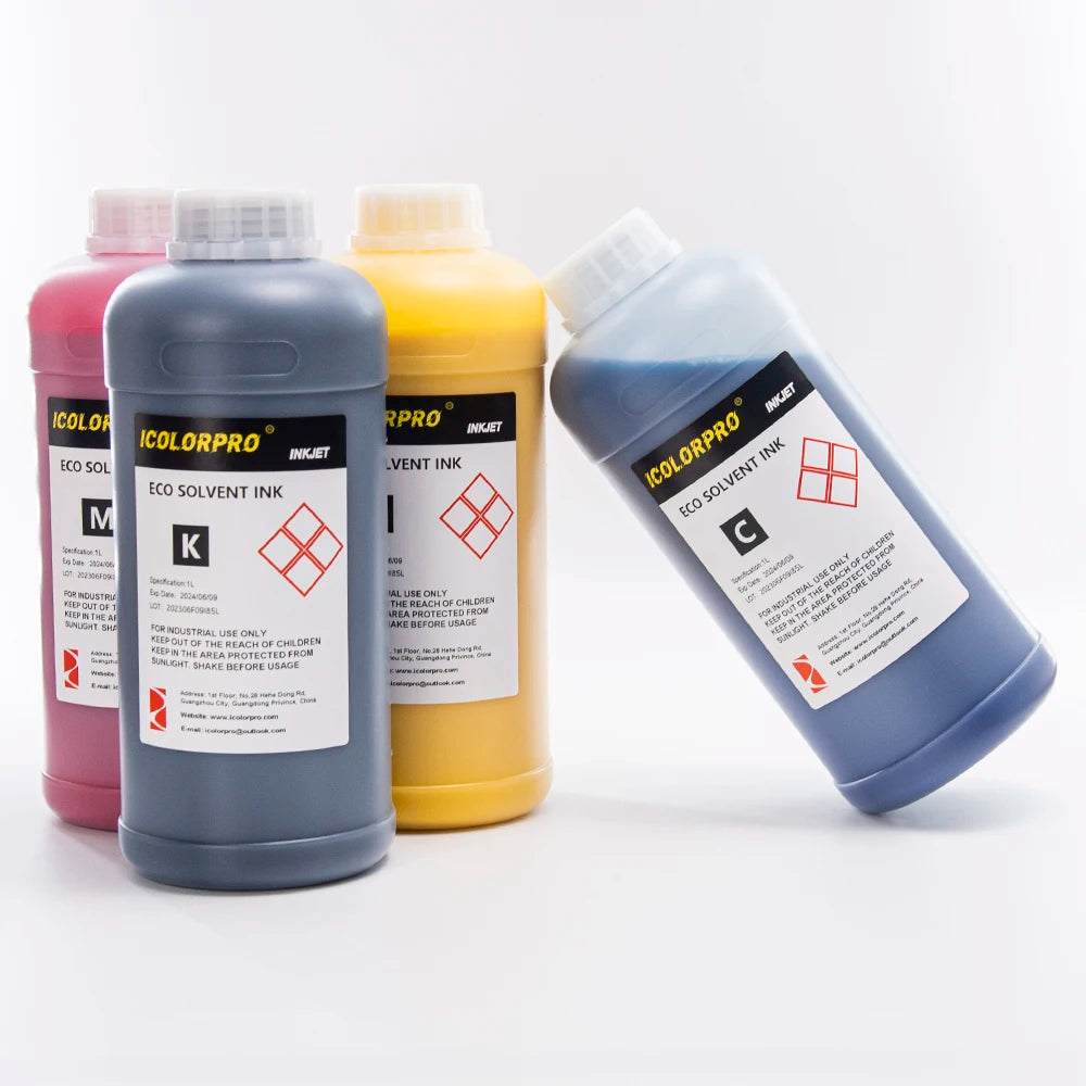 1000ml Cmyk 4 Color Eco Solvent Ink for Epson Dx5 Dx7 Xp600 Tx800 Inkjet Printers