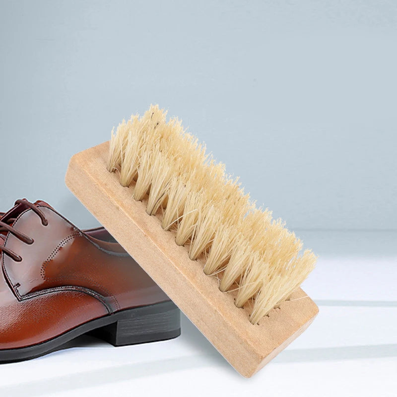 Beech Wood Boar Bristles Canvas Shoe Cleaner Brush Easily Removing Dirt Shoes Cleaning Brush for Sneakers