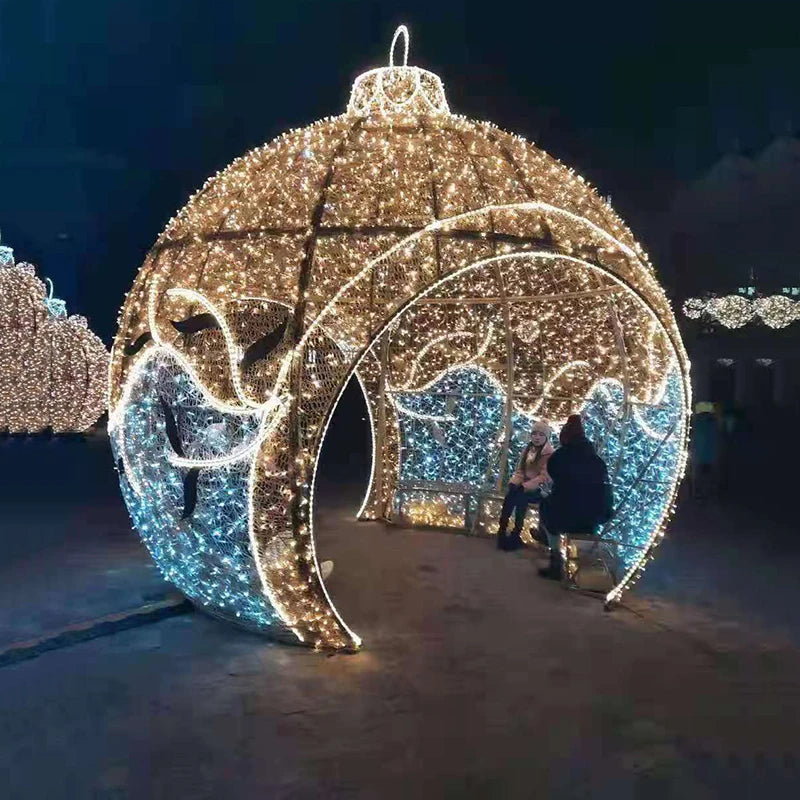 Carousel Music Box Birthday Gift/ Christmas Parfum Box Gift/ Giant Christmas Arch Motif Light Ball