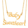 Newest Fashion Trend Stainless Steel 18K Gold Plated Necklace for Women Stylish Letter Pendant Necklaces