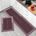 Walmat Hard Waterproof Antislip Diatomite Kitchen Mat Set of 2 Anti Fatigue Mat for Floor