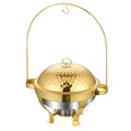 Wedding Party 4.5L 8L Golden Stainless Steel Buffet Server Food Warmer Luxury Gold Chafing Dishes Buffet Set with Hanging Lid