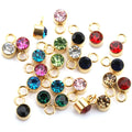 Fashion 18k Gold Stainless Steel Diamond Welding Ring Birthstone Support Pendant for Crystal Accessories