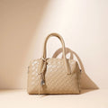 Luxury Cowhide Woven Leather Crossbody Handbag for Women Zip Closure New Style Fashionable Commuter Bag for Spring Summer Winter