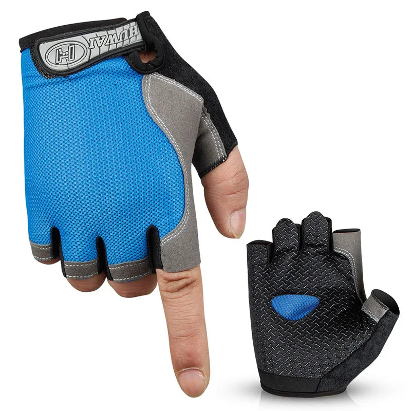 Cheap Women Fitness Workout Men Weight Lifting Gym Bike Riding Summer Half Finger Gloves