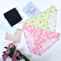 XYKrissas Romance Seamless Underwear Multi Patterns Printed Low Waist Brief Quick Dry Soft Bikini Panties for Women