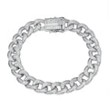 Non Tarnish 925 Sterling Silver Zirconia Cuban Link Tennis Bracelet Jewelry for Mens Women