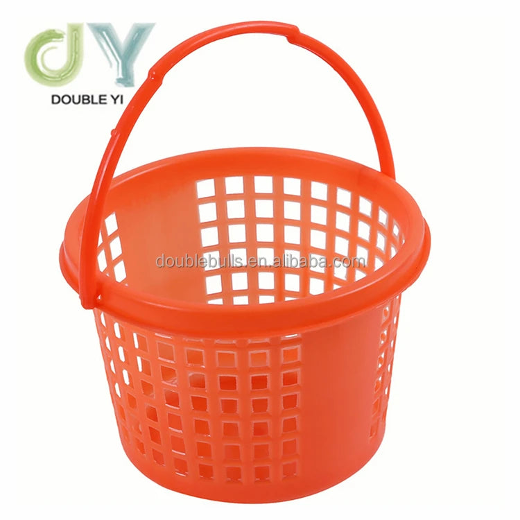 Wholesale Mini Easter Eggs Plastic Basket Custom Colorful Sing/double Portable Decoration Basket