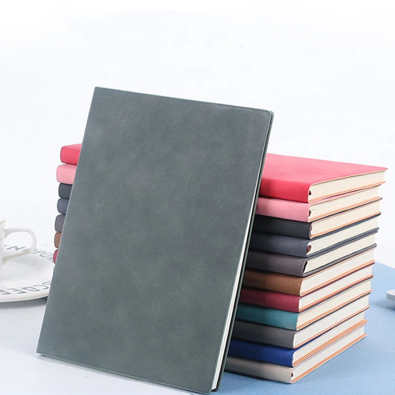 Customized Personalized Logo Eco Friendly Leather & Paper Business Meeting Record Diary