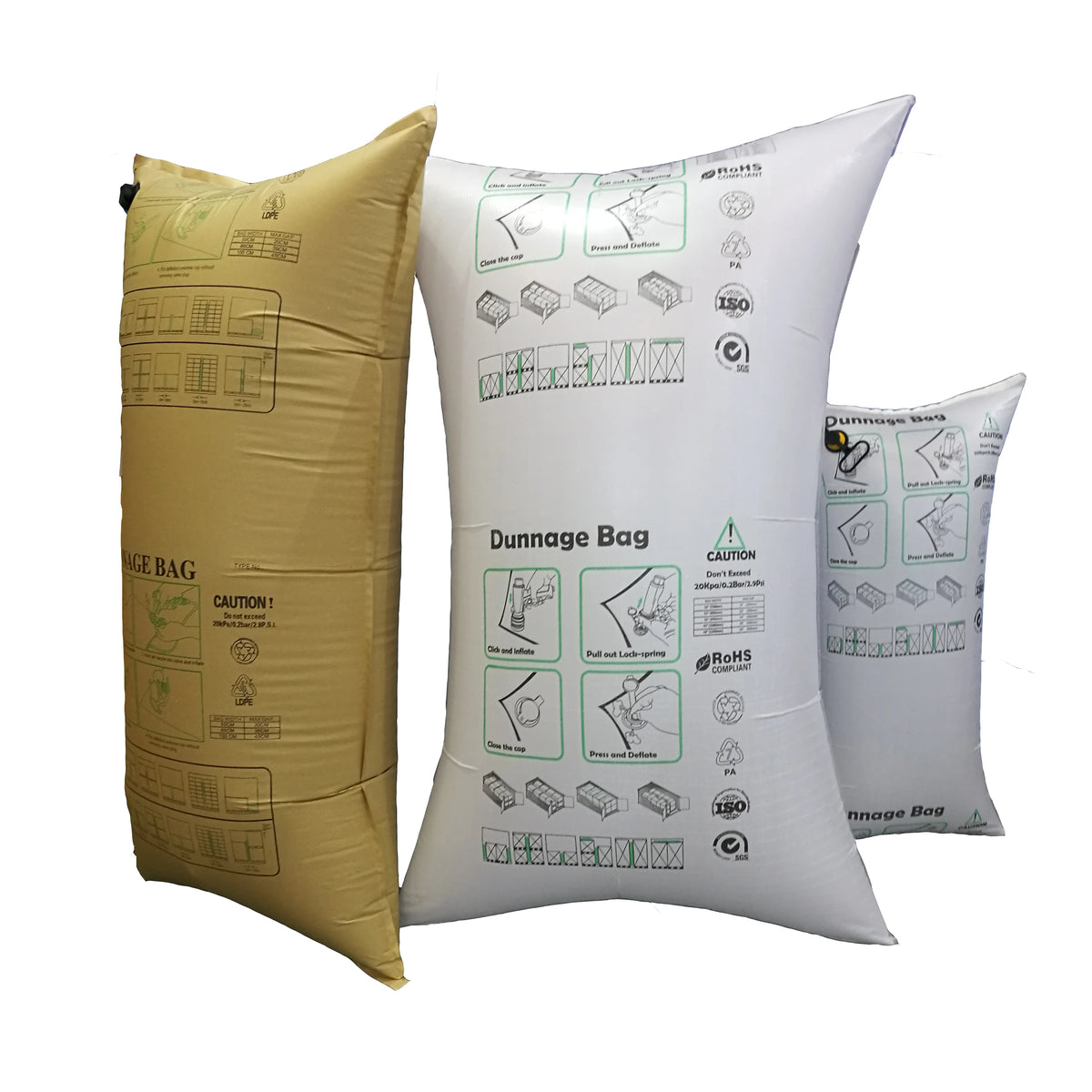 Confidently Transport Your Freight with Protective Air Bags Kraft Paper and PP Woven Dunnage Air Filled Bags