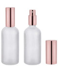 15ml 30ml 50ml 100ml White Frosted Glass Cosmetic Essential Oil Perfume Serum Lotion Rose Gold Aluminum Pump Spray Bottle
