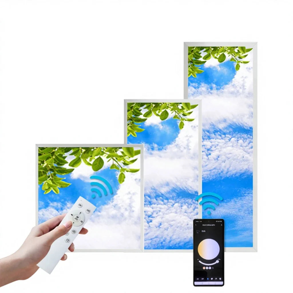 China Factory Direct Sales Smart Led Panel Light Modern Design Aluminum Frame Mobile APP Control Adjustable Brightness Eye