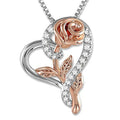 Wholesale Love Rose Necklace Pendant With Diamonds Necklaces Jewelry for Women