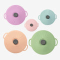 5 Sizes Reusable Silicone Heat Resistant Food Suction Lids Fits Cups Bowls Plates Pots Pans