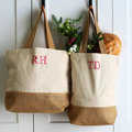 Personalized Durable Cute Tote Bags for Shopping Traveling & Picnics Initials Customization for Personal Use & Gift Giving