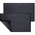 Graceline Modern Reversible Washable Dustproof Water Absorbent Entrance Ribs Design Novelty Front Door Mat Polyester Doormat