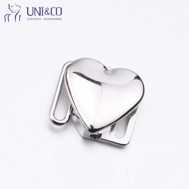 Heart-shaped Zinc Alloy Metal Front Closure Buckle Interlocking Bra Adjustable Strap for Swimwear Saltwater Proof Bosylon Brand