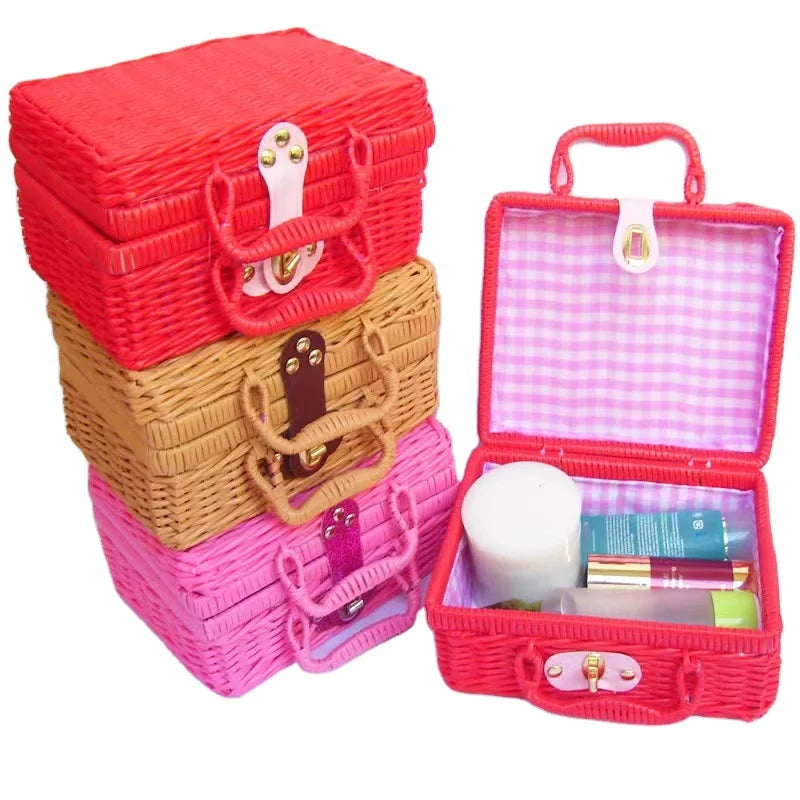 New Style Handwoven Rattan Picnic Basket Outdoor Gift & Party Basket for Camping & Gathering