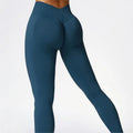 New Hot Selling Women Stretchy Soft Quick Dry Scrunch Back V Cut Seamless Yoga Leggings