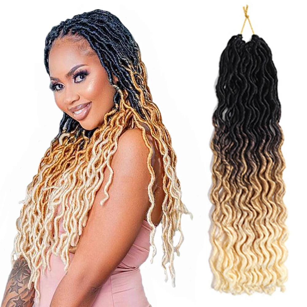 Gypsy Goddess Faux Locs Goddess Gypsy Locs Crochet Wave 18 Inch Gypsy Crochet Hair Faux Locs Hair Extensions