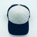 High Quality 100% Polyester 5-Panel Satin Trucker Cap Silk Screen Printed Quilt Design Double Breasted Buckle Closure Unisex