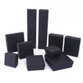 Customizable Black Jewelry Boxes Paper Gift Packaging for Rings Necklaces Bracelets with Logo for Individual Jewelry Items