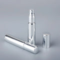 Empty Small Travel Portable Cosmetic Packaging 10ml 1/3oz Electroplated Shinning Silver Fine Mist Perfume Glass Spray Bottle