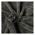 New Design Crepe Suzette Sequence Pleated Cey 3D Iridescent Lurex Polyester Black Glitter Lurex Net Fabric
