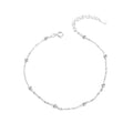 Summer Fashion 925 Silver Chain Anklets for Women Beach Party Beads Ankle Jewelry