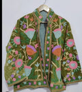 Exquisite Suzani Embroidered Velvet Jackets - Artisanal Hand-Stitched Boho Luxe Outerwear for Statement Fashion
