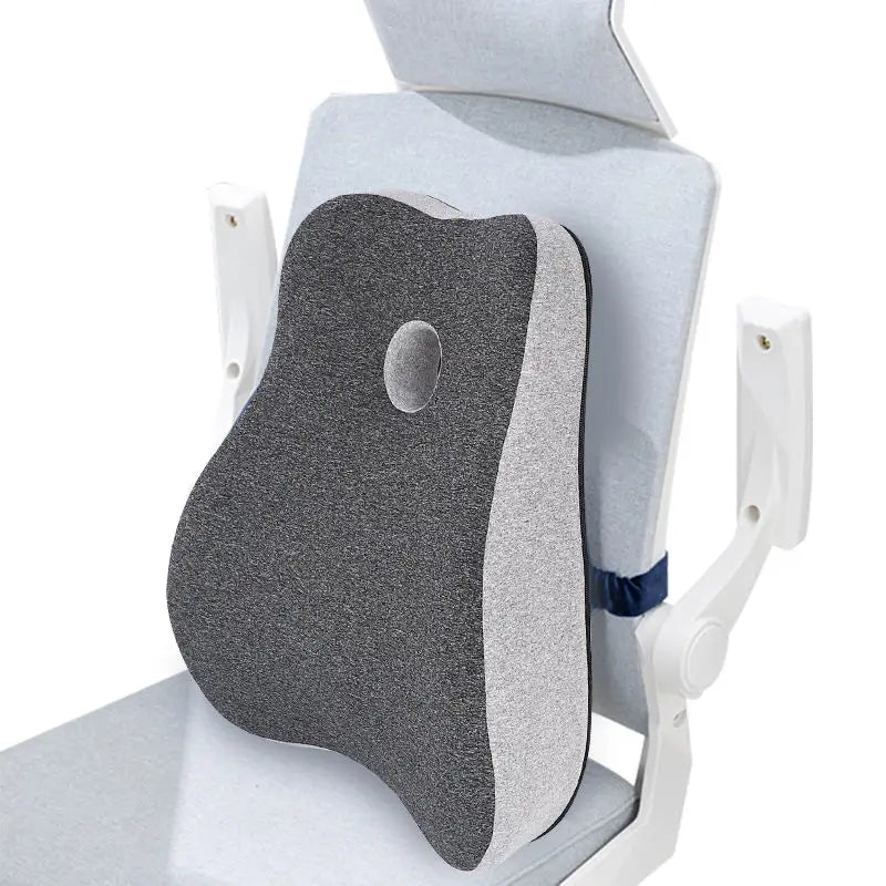 Factory Customized Ergonomic Lumbar Waist Support Pillow Comfortable Memory Foam Cotton for Office or Hotel Woven Technics