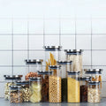 Good Selling High Clear High Borosilicate Glass Canisters Kitchen Glass Storage Jar with Airtight Stainless Steel Lid