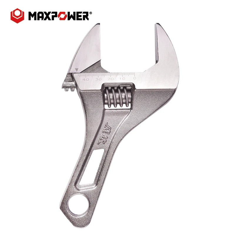 MAXPOWER 4 Size Large Opening Short Color Handle Wide Jaw Opening Ultra Thin Plumbing Adjustable Wrench