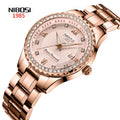 NIBOSI 2357 Wholesale Fashion Rose Gold Watches New Diamond Women Quartz Watches