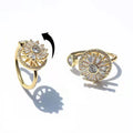 G1565 Hot Selling Fashion Jewelry Spinning Anti Anxiety Fidget Rings Adjustable for Women Rotatable Zircon Ring