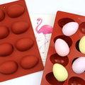 738 8 Cavity Eco Friendly Oval Goose Egg Shaped Silicone Cake Mold Kitchen Supplies Tools Cheese Silicone Mold