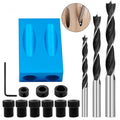 Oblique Hole Locator Drill Bits Woodworking Pocket Hole Jig Kit