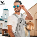 For Solid Fashionable Adjustable Dog Cat Backpack Carrier Reflective Mesh Window Cloth Material Zipper Closure Storage Pocket