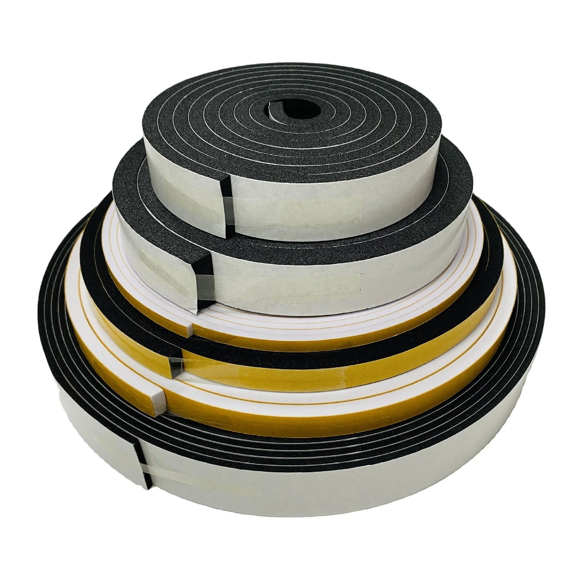 Factory Price 1mm to 12mm Rubber Adhesive Door Window Weather Stripping Soundproof Door Seal Strip Insulation Foam Tape