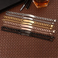 Wholesale Titanium Stainless Steel Bracelet for Men 316L Steel Chain Cuban Engrave Link Chain Bracelet