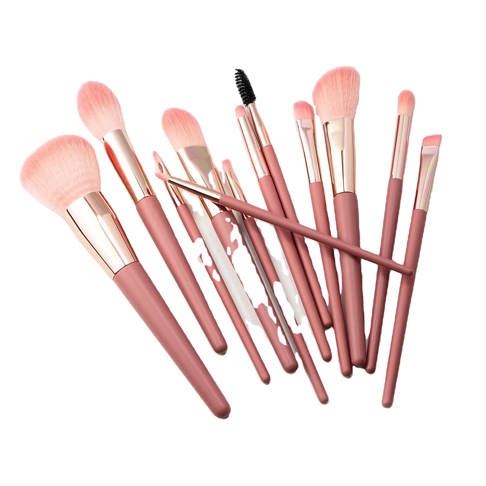 New Style Wooden Handle Makeup Brush Super Soft Luxury Synthetic Makeup Brushes Customized Makeup Brush Set 12 Pcs