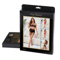 Logo Customized Women Black Mesh Underwire Garter Lingerie Set Women's Sleepwear Lingerie