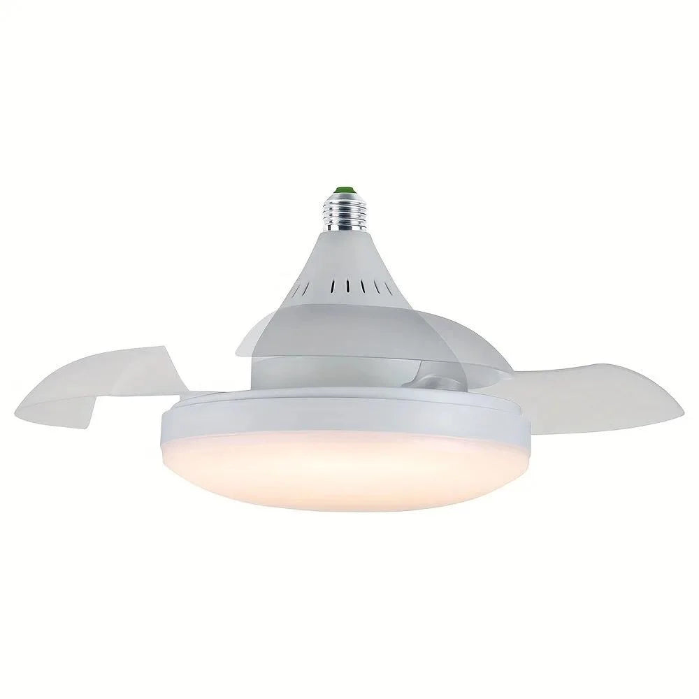 Joyinled 17'' UFO Small Ceiling Fan Remote Control Invisible Blades 3000K-6500K E27 Base for Bedroom Living Room Restaurant