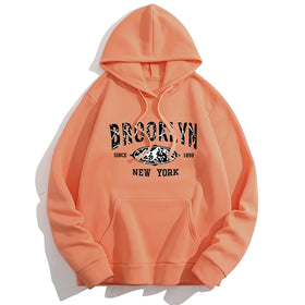 Heat-Transfer Printed Custom Brand Women's Casual Autumn/Winter Knitted Hoodie 100% Polyester Breathable Dropship Import Best