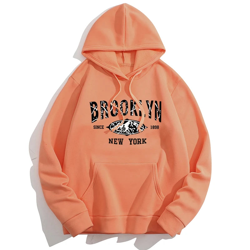 Heat-Transfer Printed Custom Brand Women's Casual Autumn/Winter Knitted Hoodie 100% Polyester Breathable Dropship Import Best