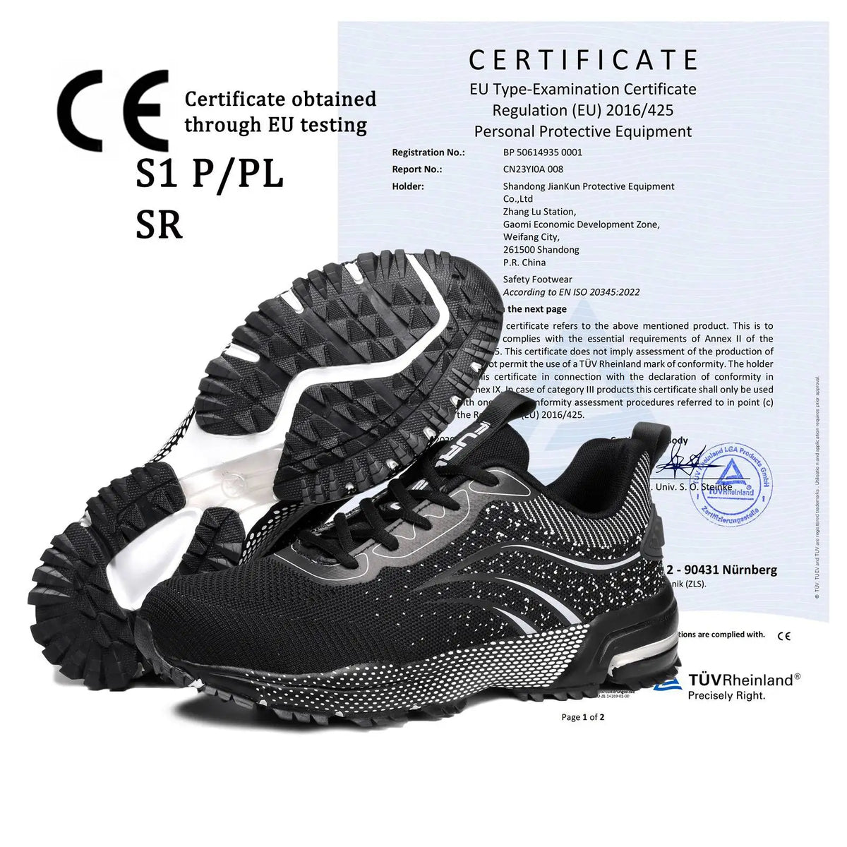 JIANKUN CE Certificate Industrial Sport Men Work Safety Shoes for Construction OEM/ODM Protective