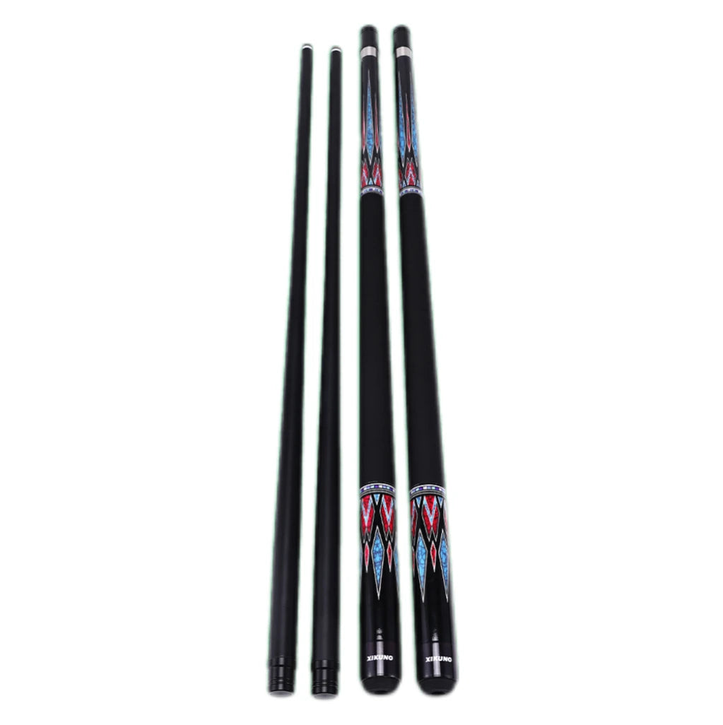 Premium Quality 1/2 Split Fiberglass Shaft Pool Cue Black Eight Nine Billiards Cue Stick Professional Stainless Steel 3/8*8