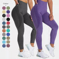 22 Color High Waisted Workout Yoga Seamless Leggings for Women Scrunch Butt Gym Wholesales Hot Selling Logo Print